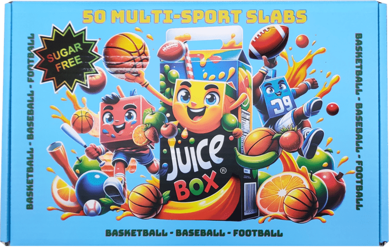 Juice Box 50 Multi-Sport Slabs box with Sugar Free label