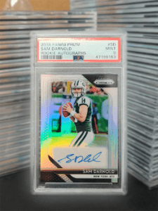 2018 Panini Prizm Sam Darnold Rookie Autograph PSA 9 Card